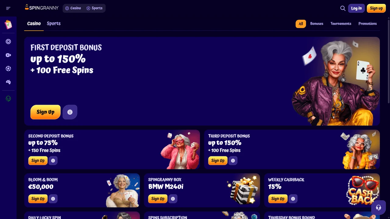 SpinGranny Casino — promocije